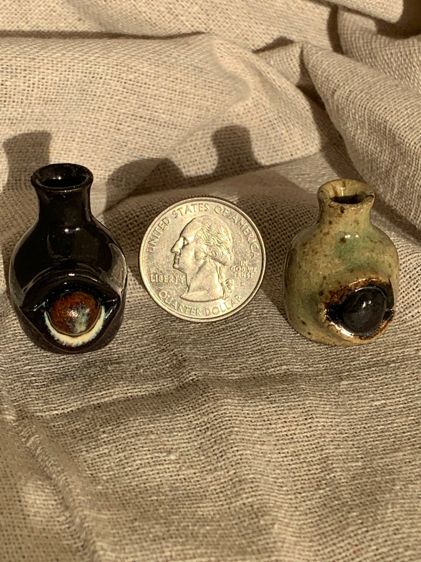 Miniature vase with eye