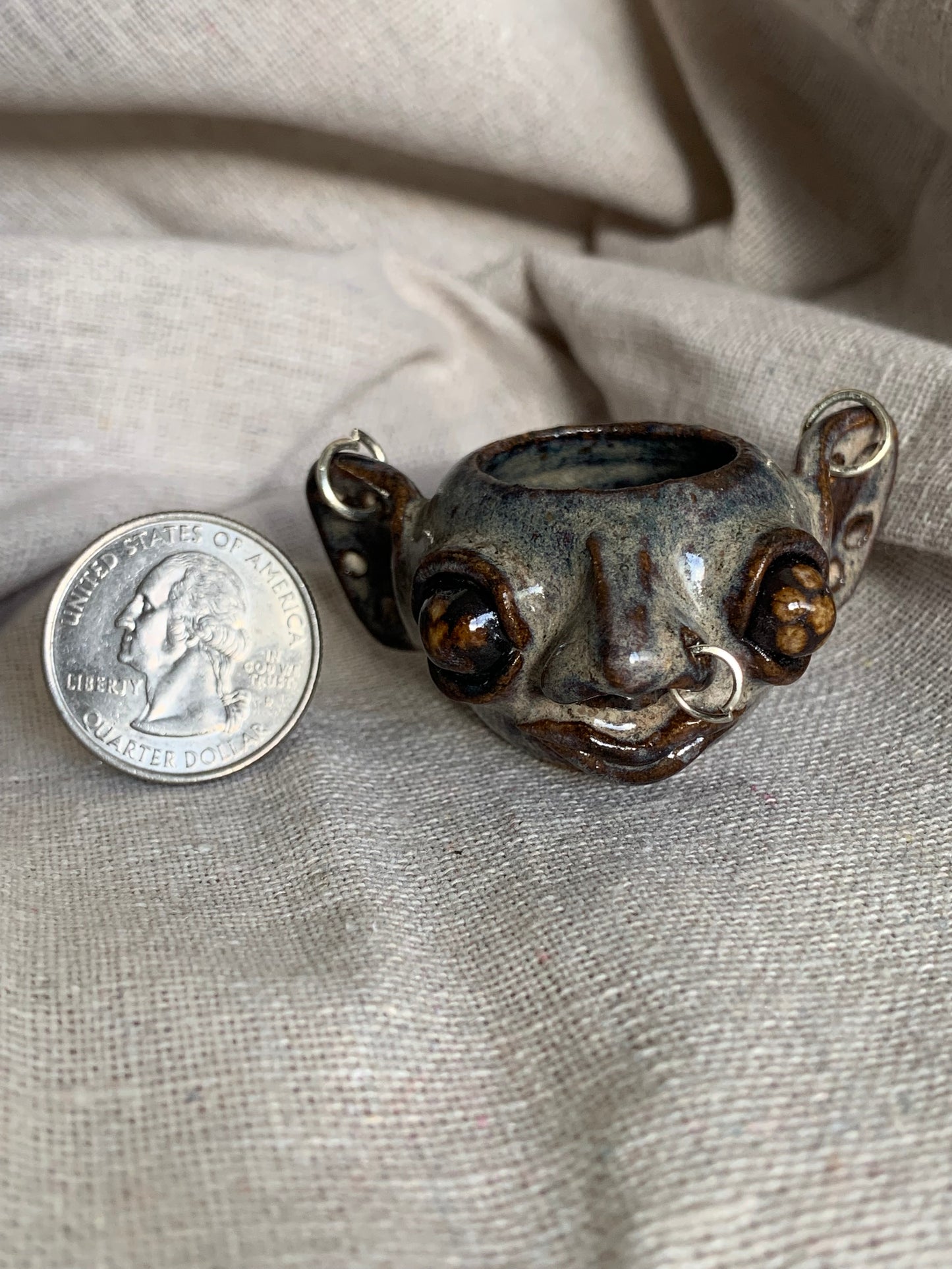 Miniature Ceramic Neckless Pothead 4